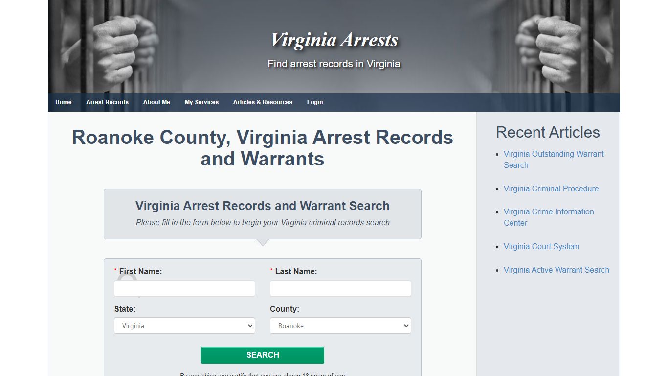 Roanoke County, Virginia Arrest Records and Warrants ...
