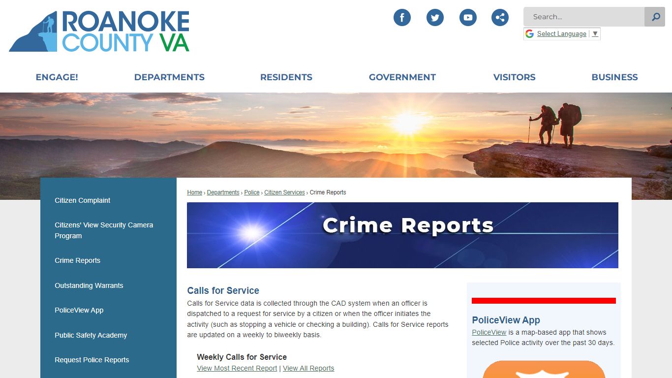 Crime Reports | Roanoke County, VA - Official Website